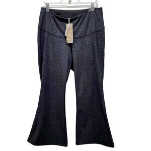 Adidas Womens Leggings flared High-Rise Tight Fit  With Subtle Leopard Print 1X